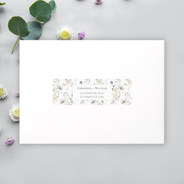 Élégant Fleur sauvage d'hiver Mariage Adresse de r (Créateur téléchargé)