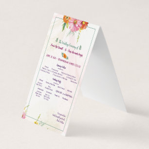 Élégant Fleur sauvage Garden Wedding Programme