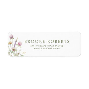 Élégant Fleur sauvage Pastel Soft Mariage botaniqu