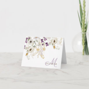 Elégant Fleur sauvage pourpre & Bouquet vert