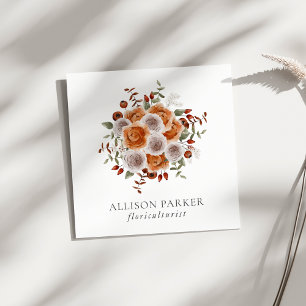 Élégant fleuriste Carte de visite Floriculturiste