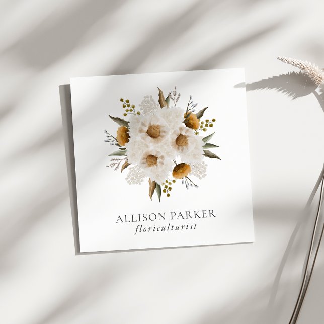Élégant fleuriste Carte de visite Floriculturiste (Créateur téléchargé)