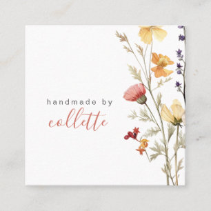 Elégant Fleurs Artiste Carte de visite