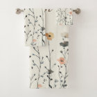 Elégant Fleurs sauvages d'aquarelle avec nom Rusti
