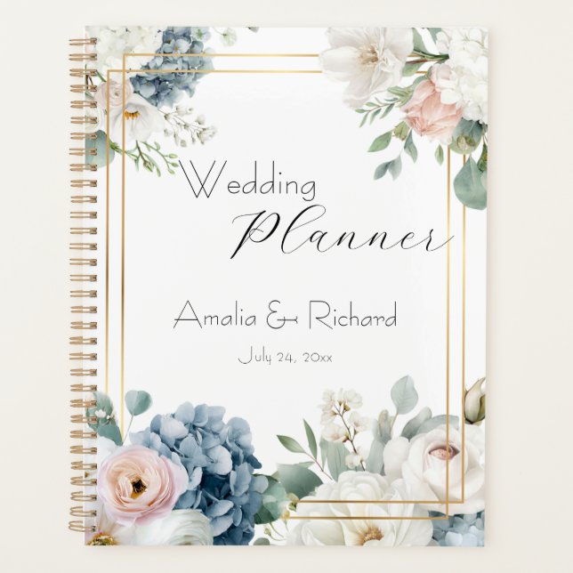 Elegant Flora Personalized Wedding Planner (Front)