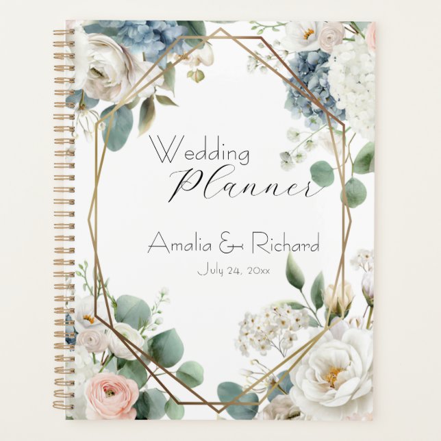 Elegant Flora Personalized Wedding Planner (Front)