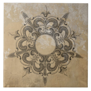 ELEGANT FLORAL 16TH CENTURY RENAISSANCE TILE