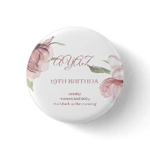 Elegant Floral 18th Birthday Invitation Card