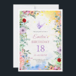 Elegant Floral 18th Birthday Invitation with Water<br><div class="desc">Celebrate in style with this stunning watercolor floral 18th birthday invitation! Featuring delicate hand-painted flowers, a soft pastel colour palette, and elegant typography, this invite is perfect for a sophisticated and feminine birthday celebration. This design includes editable text areas for: Name - Age - Date - Address - RSVP details....</div>