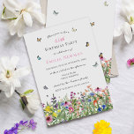 Elegant Floral 40th Birthday Party Invitation<br><div class="desc">This summery yet elegant floral 40th birthday invitation features a modern and bright botanical design of colourful watercolor wildflowers with butterflies, bumble bees and ladybugs. You can customize all of the text and graphic placement details to your specific needs. Use this 40th birthday party invitation for your birthday celebration anytime...</div>