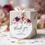 Elegant Floral 70th Birthday Party Thank You Favour Tags<br><div class="desc">Elegant thank you tags for your 70th birthday party favours featuring "thank you" and "70 & Fabulous" in a chic script and watercolor bouquets of burgundy red and blush pink florals with sage greenery. Personalize with your name.</div>