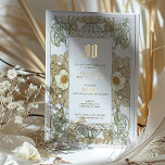 Elegant Floral 90th Birthday Party Foil Accents<br><div class="desc">Celebrate a milestone with this elegant 90th birthday party invitation. Featuring intricate floral artwork with lush greenery and white blooms, this invitation exudes timeless beauty. The luxurious gold foil accents and classic fonts enhance the sophisticated design, perfect for commemorating such a special occasion. Printed on high-quality paper, this invitation ensures...</div>