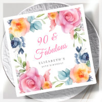 Elegant Floral 90th Birthday Party