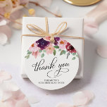 Elegant Floral 90th Birthday Party Thank You Favour Tags<br><div class="desc">Elegant and chic personalized thank you tags for your 90th birthday party favours featuring "thank you" and "90 & Fabulous" in a chic calligraphy script and watercolor bouquets of burgundy red and blush pink florals with sage greenery. Personalize with your name.</div>