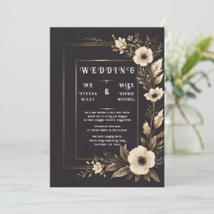 Elégant Floral Abstract Design Invitation
