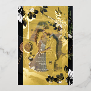 Elegant Floral Acrylic Wedding Invitation with Wax