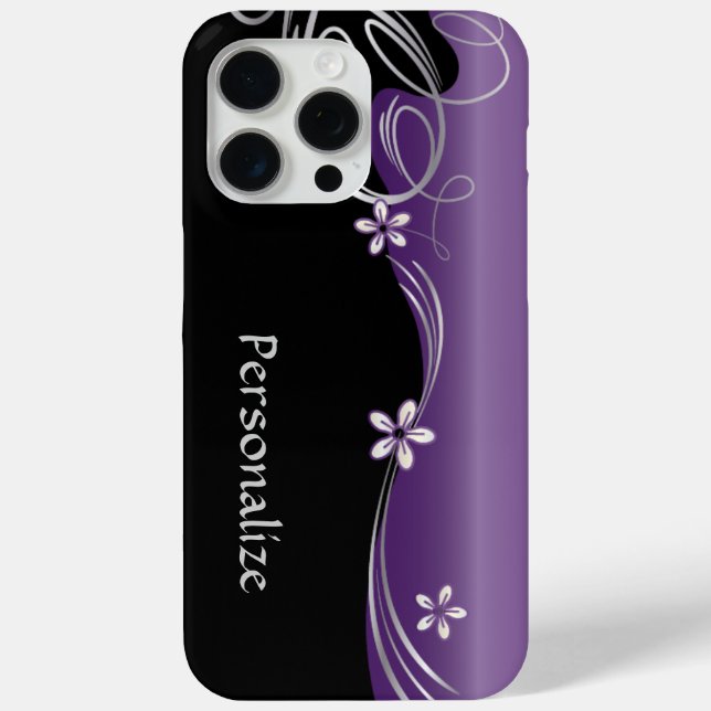 Elegant Floral | Amethyst Case-Mate iPhone Case (Back)