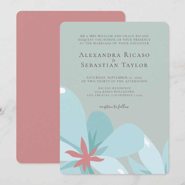 Elegant Floral Ampersand Collection Wedding (Front/Back)