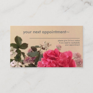 Elegant Floral Appointment Business Cards