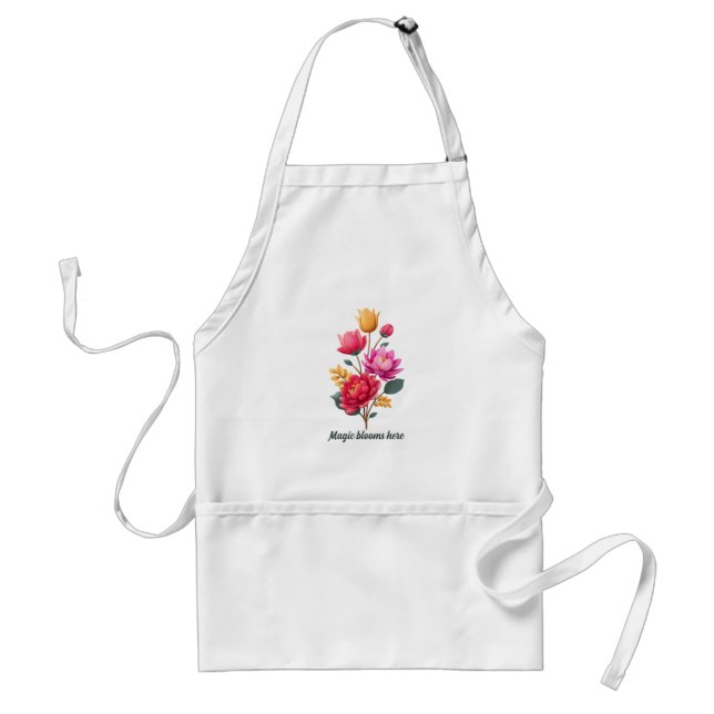 Elegant Floral Apron – Floral Design (Front)