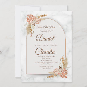 Elegant Floral Arch Wedding Invitation