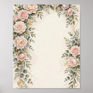 Elegant Floral Arch Wedding Poster