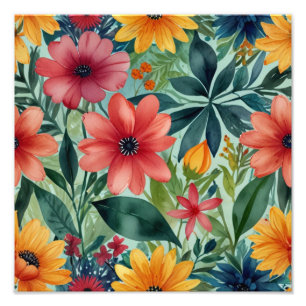 Elegant Floral Art Poster