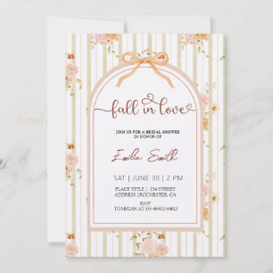 Elegant Floral Autumn Bridal shower Invitation