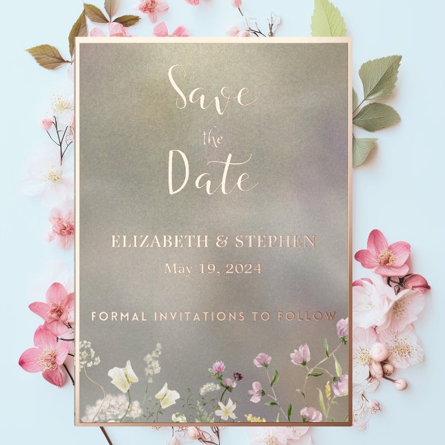 Elegant Floral Autumn Save The Date Card (Creator Uploaded)