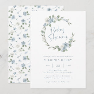 Elegant Floral Baby Shower Invitation
