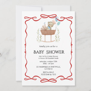Elegant Floral Baby Shower Invitation