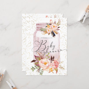 Elegant Floral Baby Shower  Invitation