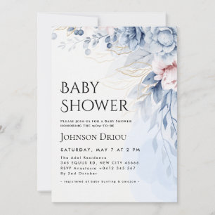 Elegant Floral Baby Shower Invitation