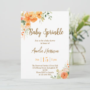 Elegant Floral Baby Shower Invitation Baby sprinkl