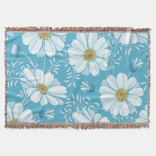 Elegant Floral Background Throw Blanket