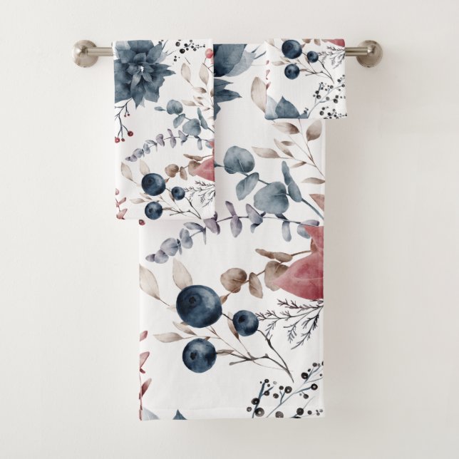 Elegant Floral Bath Towel Set (Insitu)