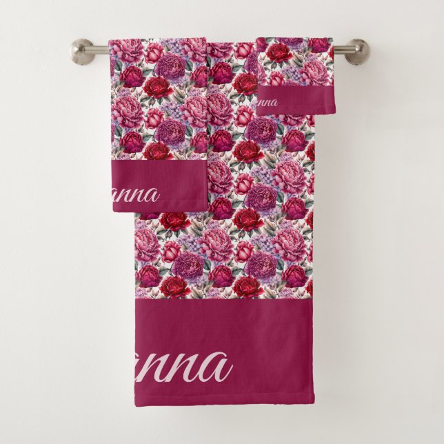 Elegant Floral Bath Towel Set (Insitu)