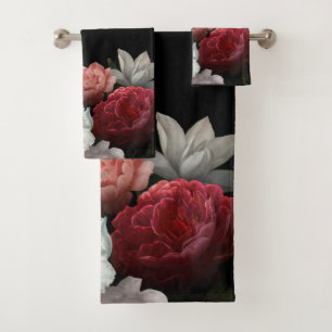 Elegant Floral Bath Towel Set