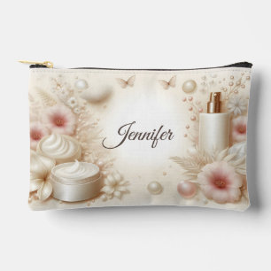 Elegant Floral Beauty Cosmetic Professional Accessory Pouch