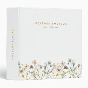Elegant Floral Binder