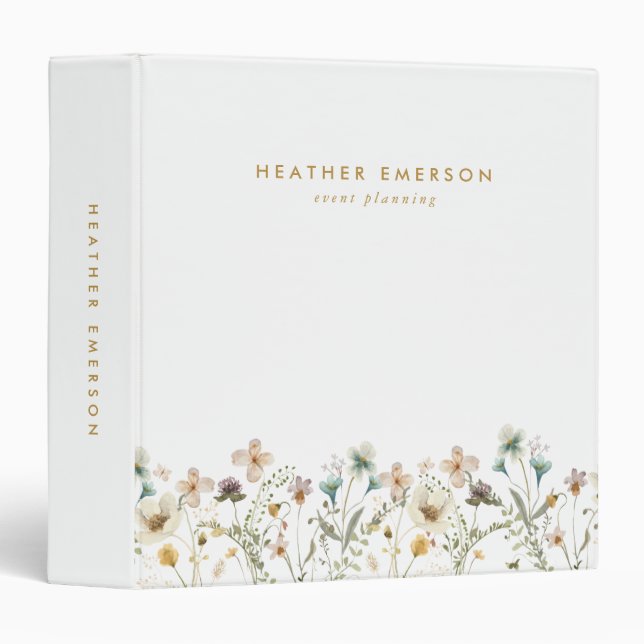 Elegant Floral Binder (Front/Spine)