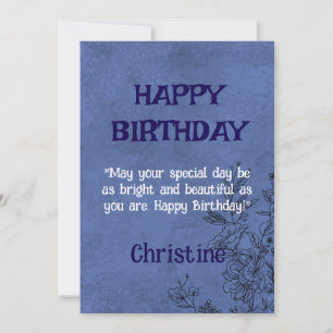 Elegant Floral Birthday Card
