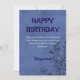 Elegant Floral Birthday Card