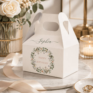 Elegant Floral Birthday – Custom Party Favour Box