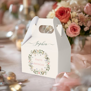 Elegant Floral Birthday – Custom Party Favour Box