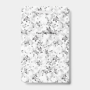 Elegant Floral Black White Badge Pass