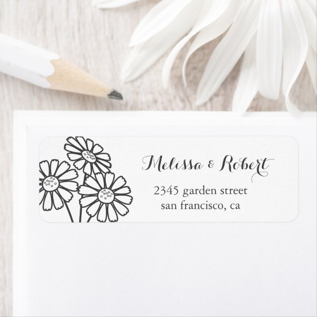 Elégant floral blanc marguerites Bouquet Mariage (En situation)