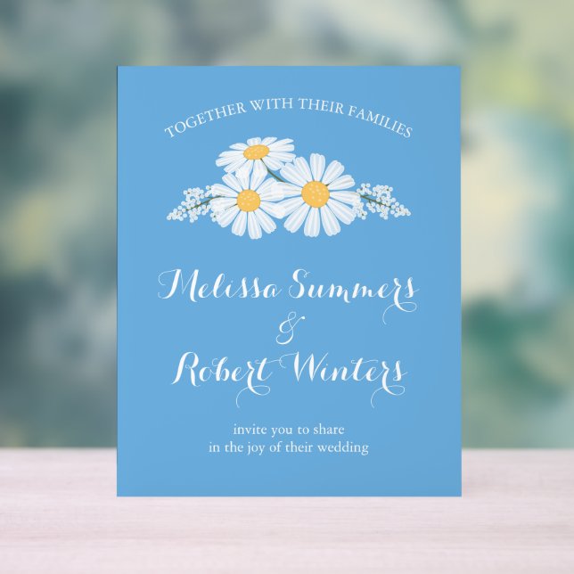 Elégant floral blanc Mariage bleu (Neutre)