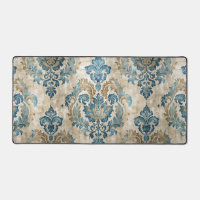 Élégant floral bleu vintage