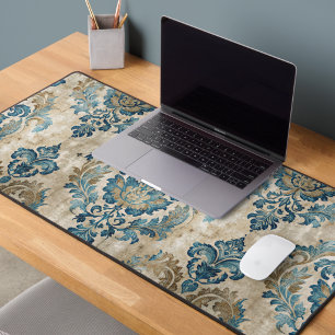 Élégant floral bleu vintage